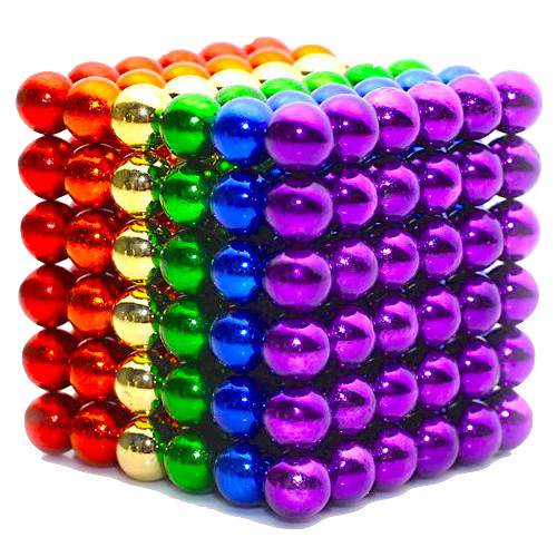 Magnetic Sphere Buckyballs Neocube 216pcs Ball 5mm Rainbow Color