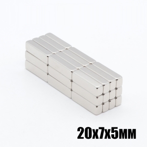 20x7×5mm Powerful NdFeB Bar Rectangular Magnet Rare Earth Magnet