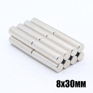 8X30mm Rod Magnet Cylinder Neodymium Magnet