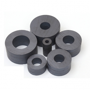 Permanen Ferrite Ring Magnets with Hole Round Disc Donut Magnets