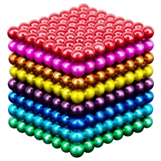 512PCS 5mm/3mm Buckyballs Cube Multicolored Magnetic Balls