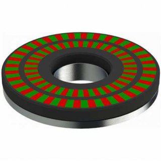 Multipole magnetized neodymium ring magnet for sensor encoders